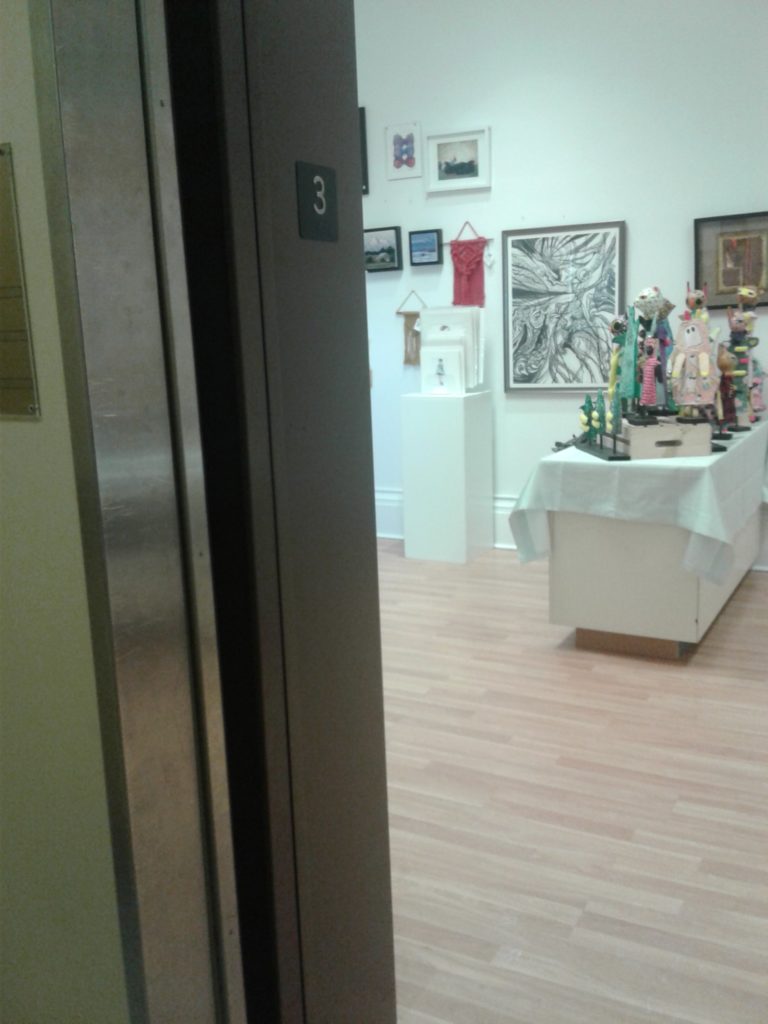 View into the AGN Shop from the elevator