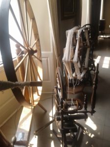 spinning wheels at the Museum